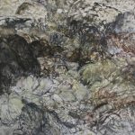 Chemin III – Huile sur papier marouflé sur toile 115×115 cm 2010