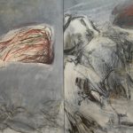 Deux états du Rocher Rouge Diptyque – Huile sur toile 116×162 cm 2013