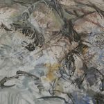 La chute – Huile sur papier marouflé sur toile 115×115 cm 2014